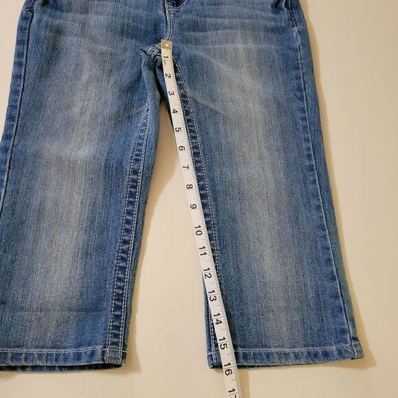 SO Women's Blue 5 Pocket Cuff Capri - Picture 5 of 11